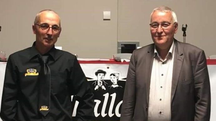 Dominique Morvan (à g.), président du groupement des Éleveurs de Challans, et Jean-Marie Gabillaud, premier vice-président de la Cavac.